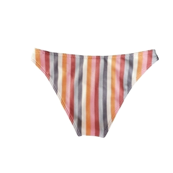 Peony Hipster Bikini Bottom in Rainbow Striped Print - Picture 4 of 8